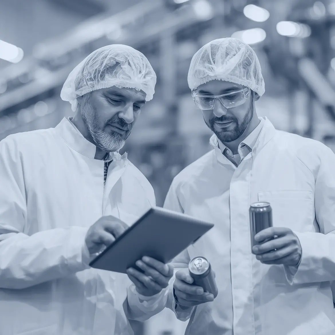 Deux professionnels de l'agroalimentaire