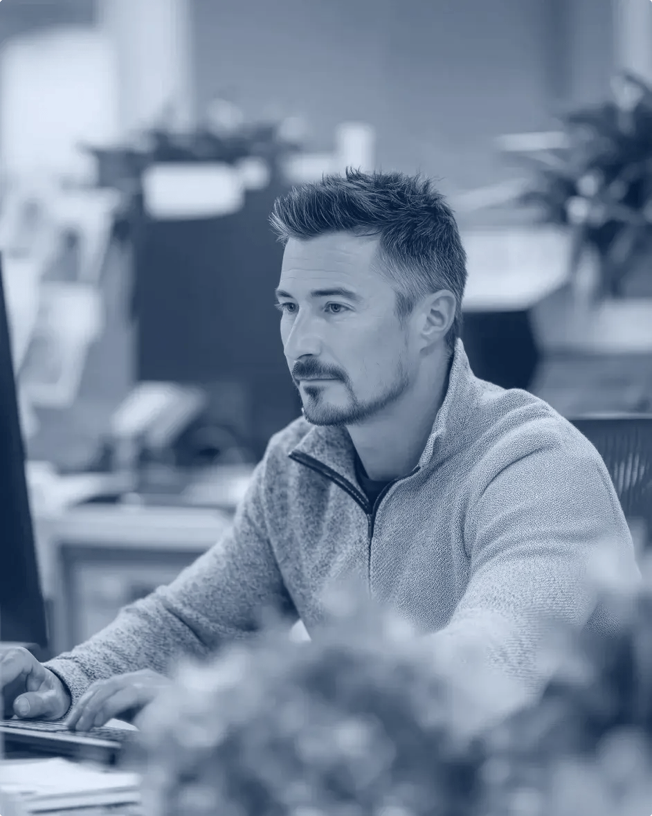 a developer sitting at a desk