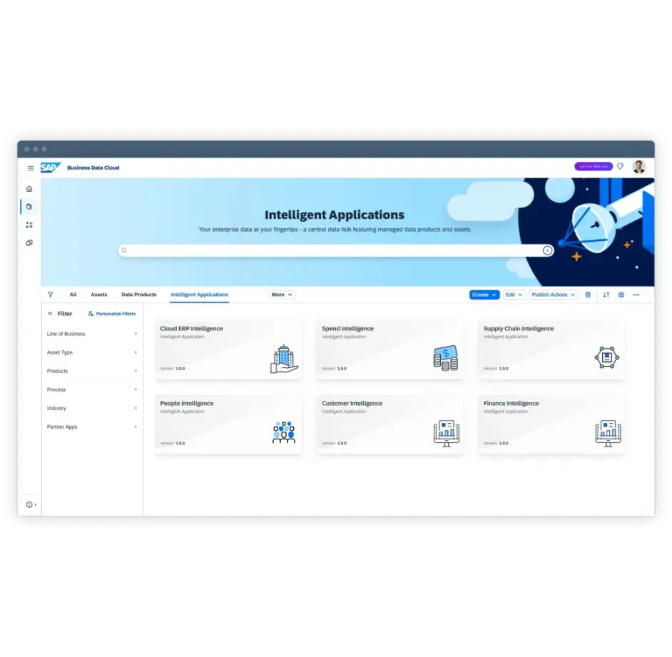 capture d'écran de la solution SAP BTP